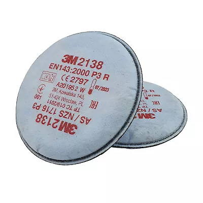 3M 2138 Respirator Filter Disc Particulate GP2 GP3 OV/AG 2000 - 1 Pair • $44
