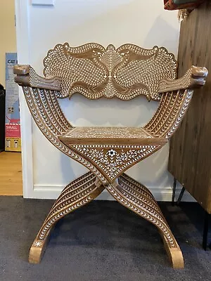 $400 • Buy Antique Inlaid Chair From India