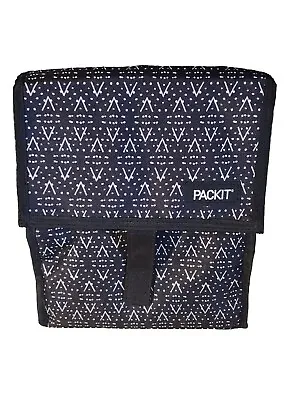 PackIt Freezable Lunch Bag With Zip Closure Black And White NWOT • $15