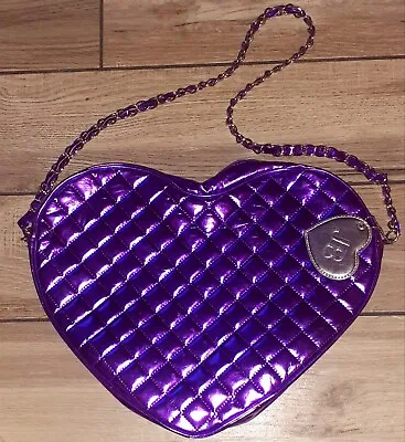 £28.82 • Buy Justin Bieber Purple Heart Shoulder Bag Quilted Satchel Purse NWT Rare