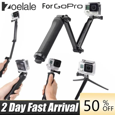 $12.89 • Buy Waterproof 3 Way Sports Tripod Selfie Stick Holder For GoPro Hero 9/8/7/6/5/4/3