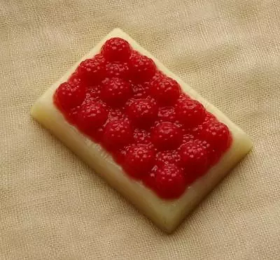 Handmade Soap CAKE WITH RASBERRY - LuxuryNovelty Gift GreatBathroom Accessory • £5.29