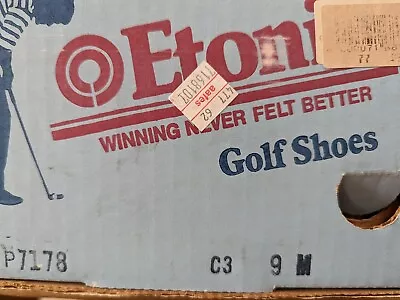 Etonic Mens Leather Golf Shoes Size 9 Medium New In Box • $60