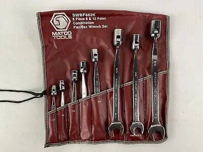 Matco Tools 8 PC SAE Combo Flex Box Wrench Set 6 & 12 Point SWBF862K 5/16”-3/4” • $179.95