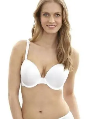 Panache Porcelain Elan Plunge T-Shirt Bra 7326 Underwired Multiway Moulded Cups • £21.60