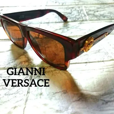 GIANNI VERSACE Sunglasses MOD372/DM Medusa Good Condition From JAPAN • $236