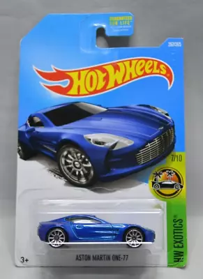 Hot Wheels Aston Martin One-77 #287 HW Exotics Blue 7/10 Mattel  B6 • $2.98