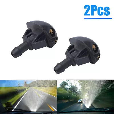 2Pcs Plastic Parts Auto Car Window Windshield Washer Spray Sprayer Nozzle Black • $3.28