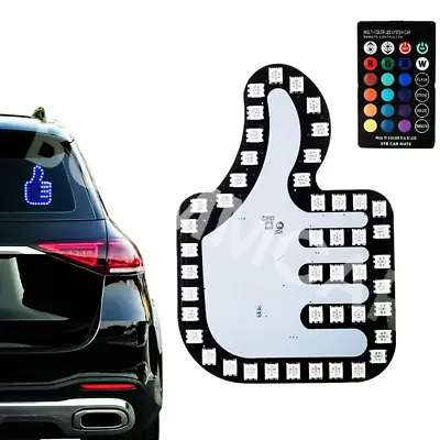 LED Car Gesture Light RGB Rear Windshield Atmosphere Sign Lamp Thumb Up Shapes • $13.40