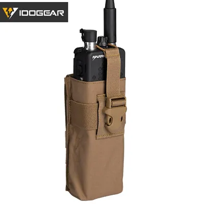 IDOGEAR Tactical Radio Pouch For Walkie Talkie Airsoft MBITR PRC148/152 MOLLE • $14.63
