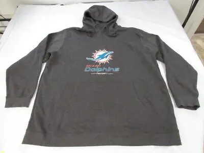 New Miami Dolphins Mens Size 4XLT 4XLarge-Tall Dark Gray Hoodie • $25.19