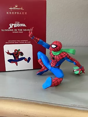 Hallmark 2020 Slinging The Season Spider-man Marvel Ornament • $25