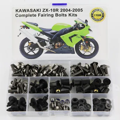 Complete Fairing Bolt Kit Body Screws Fit For Kawasaki ZX-10R 2004 2005 Titanium • $27.18