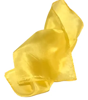 9  YELLOW SILK Scarf Magic Trick Prop Magician Handkerchief Square Thumb Tip Toy • $5.49