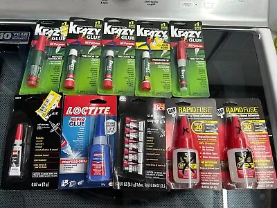 NEW 10-pack Lot Krazy Dap Rapid Fuse Wood Adhesive Loctite Super Glue Precision • $39.99