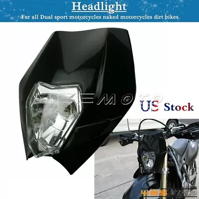 Universal Headlight Lamp Fairing Kit For Enduro Street Dirt Pit Bike Motocross • $31.99