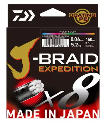 Daiwa J-Braid Expedition X8 150m Orange • $49.99