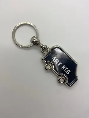 Personalised Car Van Shaped Keyring - Any Name Or Reg Number - Black - Gift • £3.99