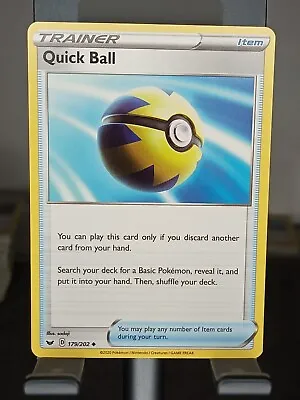$1.95 • Buy Quick Ball 179/202 Trainer Sword & Shield Pokemon Card NM/M