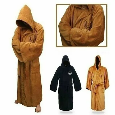 $35.87 • Buy Men's Bathrobe Star Wars Darth Vader Galactic Empire Hooded Fleece Dressing Gown