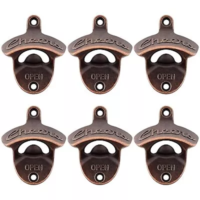 Cheers Bottle Opener Wall Mounted Beer Cap Opener Stainless Antique Copper W... • $24.94