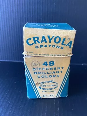 Vintage Crayola Box Crayons No. 48 Binney & Smith Co  Made In USA Used • $14.99