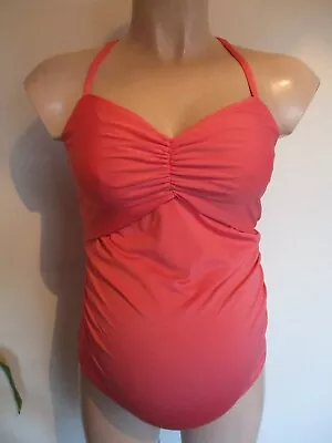 Seraphine Maternity Coral Swimsuit Swimming Costume Size S 8-10 • £15