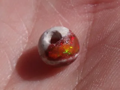 1.39 Ct. Round Cut Mexican Cantera Fire Opal Bead. • $65