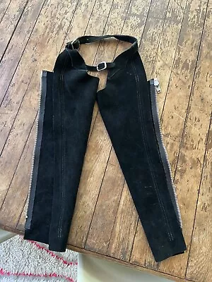 Barnstable Black Suede Full Chaps Childs 6 • $11