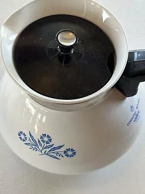 Vintage Corning Ware P-104 Blue Cornflower 6 Cup Tea Pot Kettle W/ Handle & Lid • $5.50