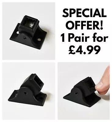 Pair Of Metal Adjustable Rake Brackets For Stair Spindles - 2x Brackets • £4.99