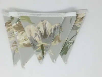 Laura Ashley Gosford Sage Green Handmade Bunting 10 Flags • £19.99