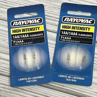 Lot Of 2 Rayovac 2 Pack 1AA/1AAA Flashlight Bulbs T1AAA 1.35V .04 Watt NEW • $14.99