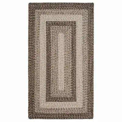 $36 • Buy Capel Rugs Winthrop Berkshire Brown Variegated Country Rectangle Braided Rug 