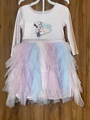 Toddler Minnie Mouse Long Sleeve Tutu Dress Blue & Pink Size 4T • $19