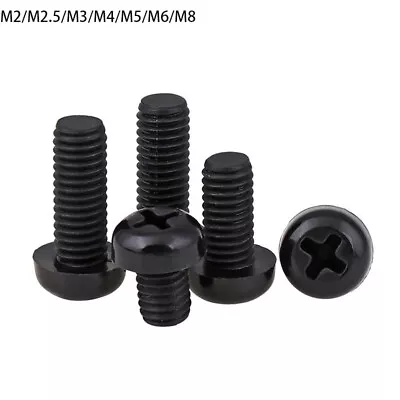 £2.08 • Buy Plastic Pan Head Philips Machine Screws Bolts Nylon Black M2 M2.5 M3 M4 M5 M6 M8