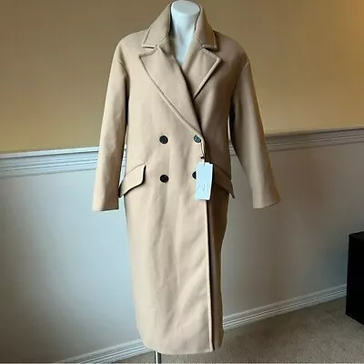 $109 • Buy Zara Oversized Coat Taupe Brown | 3046/301