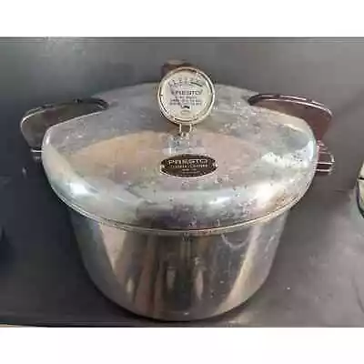 Vintage Presto 16 Qt. Aluminum Pressure Cooker - Canner Model 7-B W/ Rack • $49.99