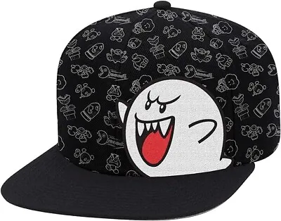 Brand New Controller Gear Super Mario Bros Boo Ghost SnapBack Cap • $14.99