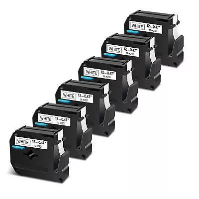 6PK For Brother P-touch PT-85 M-K231 M231 Black On White Label Tape 12mm • $14.99