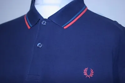 £0.99 • Buy Fred Perry Twin Tipped M1200 Polo Shirt - XXL/XXXL - Carbon Blue - Excellent Top