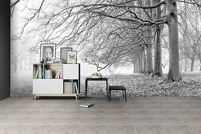 3D Grey Forest B0394 Wallpaper Wall Mural Self-adhesive Assaf Frank Zoe • £359.99