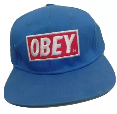 Obey - Blue - One Size Adjustable Snapback Ball Cap Hat • $22.50