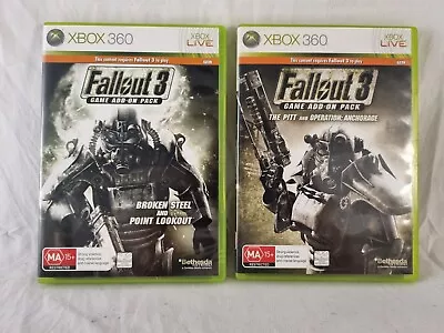 Xbox 360 Fallout 3 & Game Add On Pack The Pitt & Operation Anchorage Bundle • $20