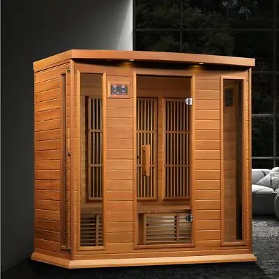 Maxxus 4 Per Low EMF FAR Infrared Carbon Canadian Red Cedar  Sauna • $4070.02