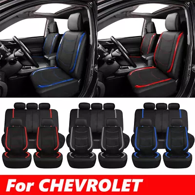 For Chevrolet SUV Car Seat Cover 5 Seat Full Set Covers PU Leather Front Rear • $39.75