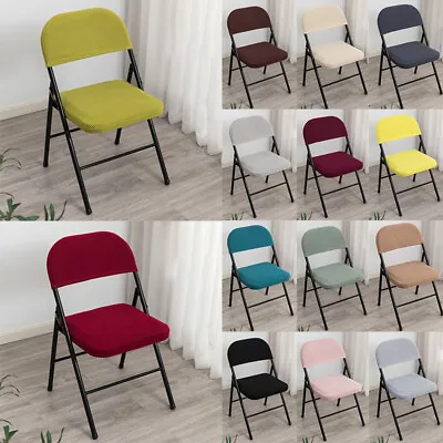 Folding Chair Cover Case Backrest Chair Slipcover Elastic Office Seat Protector • $8.16