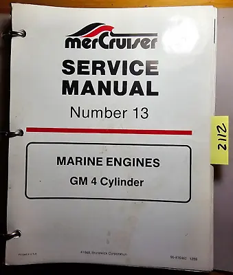 MerCruiser Mercury MCM 3.0L 3.0LX GM 4 Cylinder Marine Engines Service Manual 90 • $30