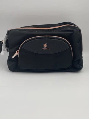 $126.99 • Buy Mimco Vista Satchel Crossbody Hand Bag Hip Bag Black Rosegold BNWT
