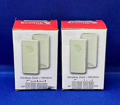 $13 • Buy Ecolink Wireless Door/Window Contact Sensors (2) W/Local Bypass Button (WST-212)